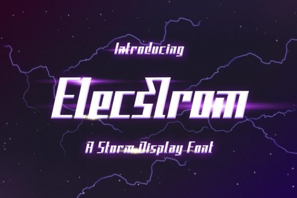 Elecstrom Font: A Bold Display Typeface for Dynamic Web Design