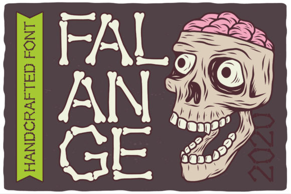 Falange Font: A Creepy Display Typeface for Crafters