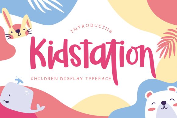 Kidstation Font for Playful Editorial Design