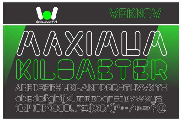 Maximum Kilometer Font for Bold Craft Creations