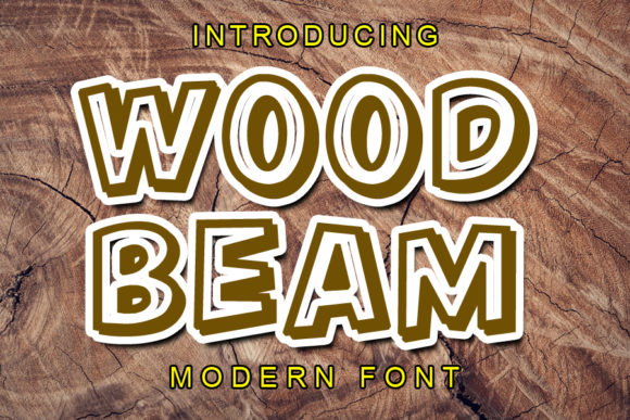 Wood Beam Font for Branding and Creative Projects